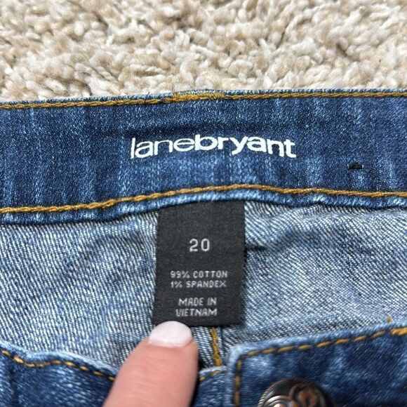 Lane Bryant Distressed Denim Bermuda Shorts Size 20 - Picture 3 of 6